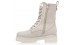 Sante off white δερμάτινο μποτάκι με κορδόνια και χρυσά διακοσμητικά 23-414 Γυναικεία Μποτάκια